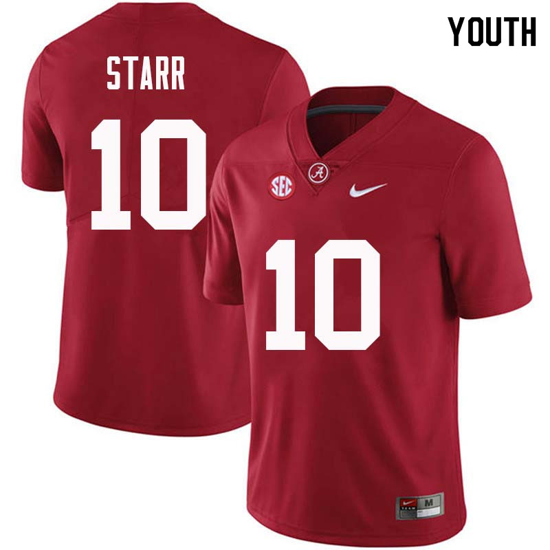 Youth #10 Bart Starr Alabama Crimson Tide College Football Jerseys Sale-Crimson